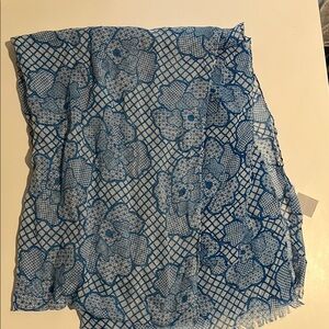 Marciano Blue Floral Scarf/Wrap